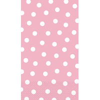 Pastel Pink Polka Dot Guest Towels, 16-pk CloseUp