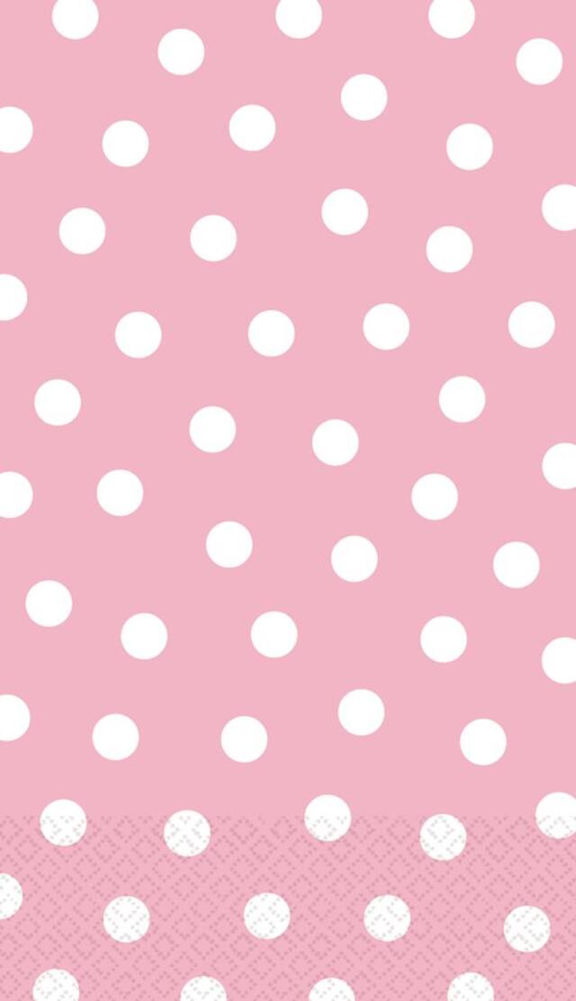 Pastel Pink Polka Dot Guest Towels, 16-pk CloseUp