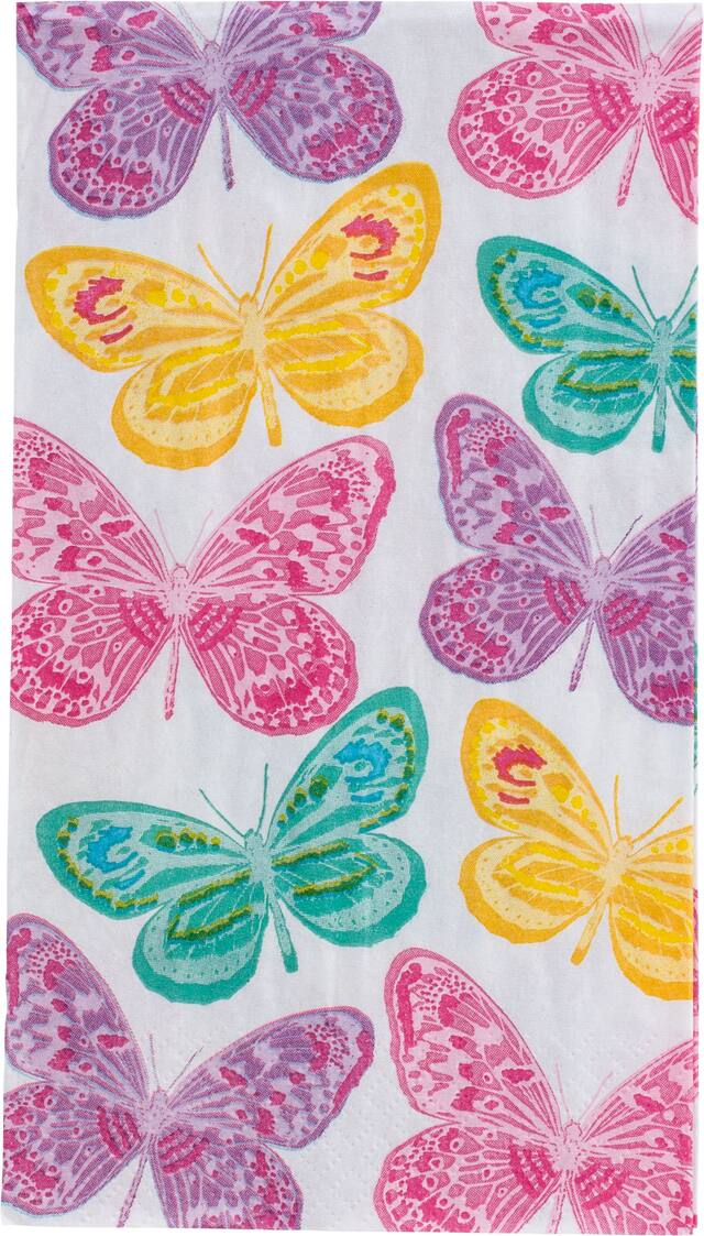 Beautiful Butterflies Guest Towels, 16-pk Front_Flat