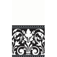 Formal Black and White Guest Towels, 16-pk Front_Flat