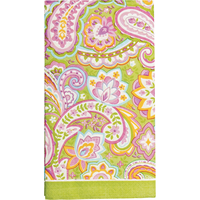 Serviettes pour invités à motif cachemire multicolore, paq. 16 Front_Flat