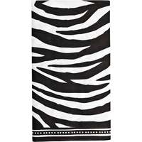 Black and White Zebra Print Guest Towels, 16-pk Front_Flat