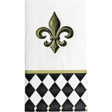 Essuie-mains d'invité avec motif de fleur de lys, paq. 16 Front_Flat