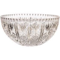 Bol à punch à motif taillé de cristal