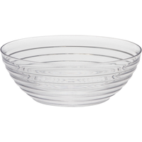 Bol de service en plastique, à anneaux, anniversaires, fêtes prénatales, plus, transparent, 1 pinte Front_Elevated