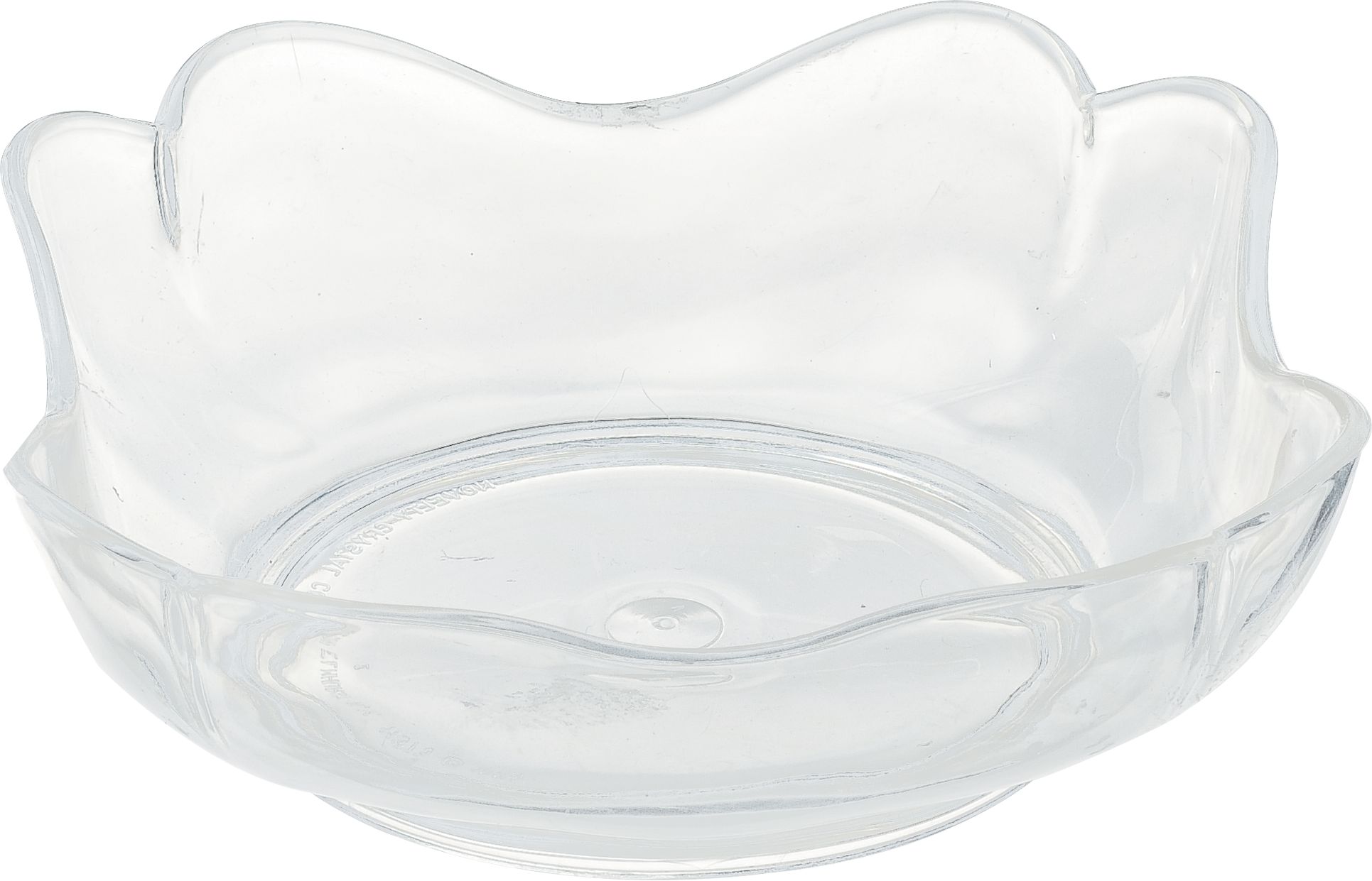 Flower Plastic Reusable Serving Bowl, Clear, 6-in, for Christmas/Thanksgiving/New Year's Eve/Easter/Birthday Party Front_Elevated