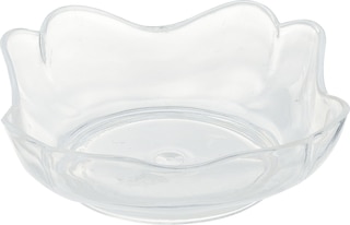 Flower Plastic Reusable Serving Bowl, Clear, 6-in, for Christmas/Thanksgiving/New Year's Eve/Easter/Birthday Party