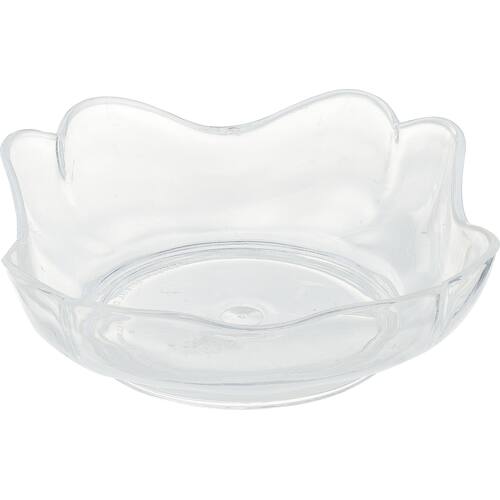 Flower Plastic Reusable Serving Bowl, Clear, 6-in, for Christmas/Thanksgiving/New Year's Eve/Easter/Birthday Party