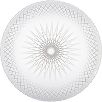 Plastic Round Tray, with the Look of Cut Glass Crystal, Birthdays, Showers, Clear, 18-in Overhead_Flat