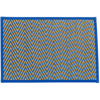 Napperon en bambou à chevrons, bleu royal Front_Flat