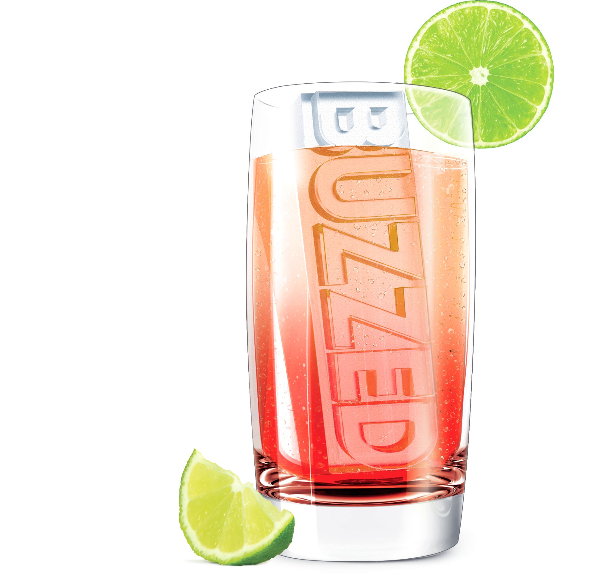 "Party, Tipsy, Buzzed" Plastic Reusable Ice Tray, Red, 5-in, for New Year's Eve/Graduation/Christmas Front_Flat
