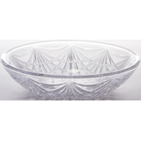 Round Crystal-Cut Plastic Reusable Serving Bowl, Clear, 6-in, for Christmas/Thanksgiving/New Year's Eve/Easter/Birthday Party Front_Elevated