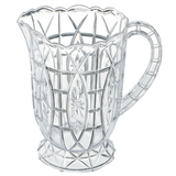 Cruche en plastique taillée de style cristal Front_Elevated