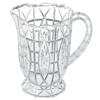 Plastic Crystal Cut Pitcher Front_Elevated