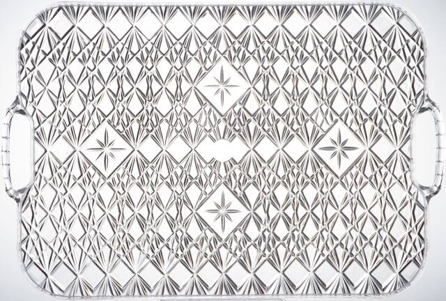 Plateau à poignée transparente, 9&nbsp;po x 13&nbsp;po Overhead_Flat