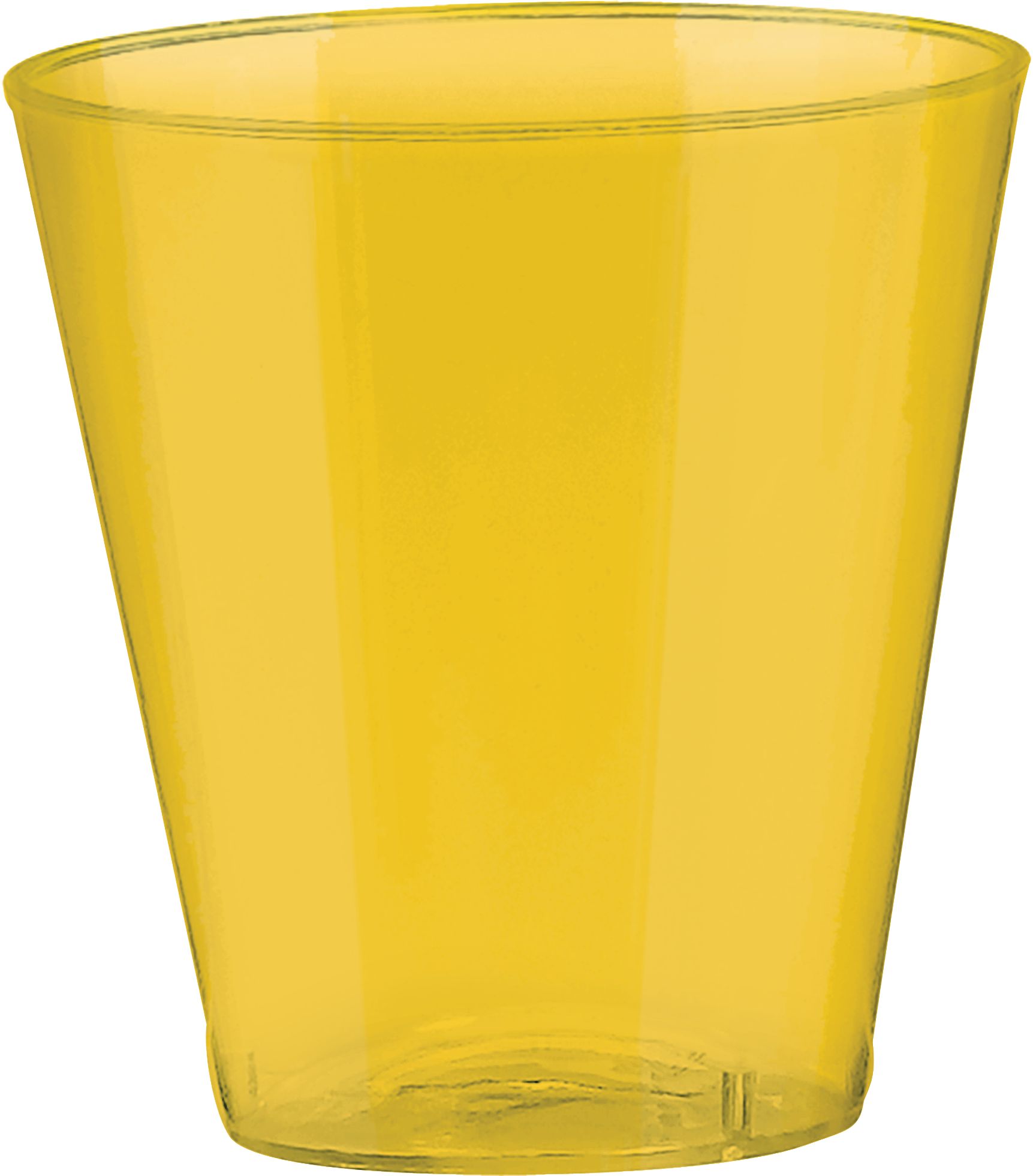 Big Party Pack Sunshine Yellow Plastic Shot Glasses, 100-ct Front_Elevated