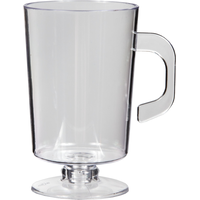 Mini tasses à café en plastique, anniversaires et plus, transparent, 2&nbsp;oz, paq. 10 Side_Left