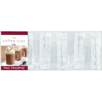 Plastic Mini Coffee Cups, Birthdays, Anniversaries more, Clear, 2-oz, 10-pk Front_Flat