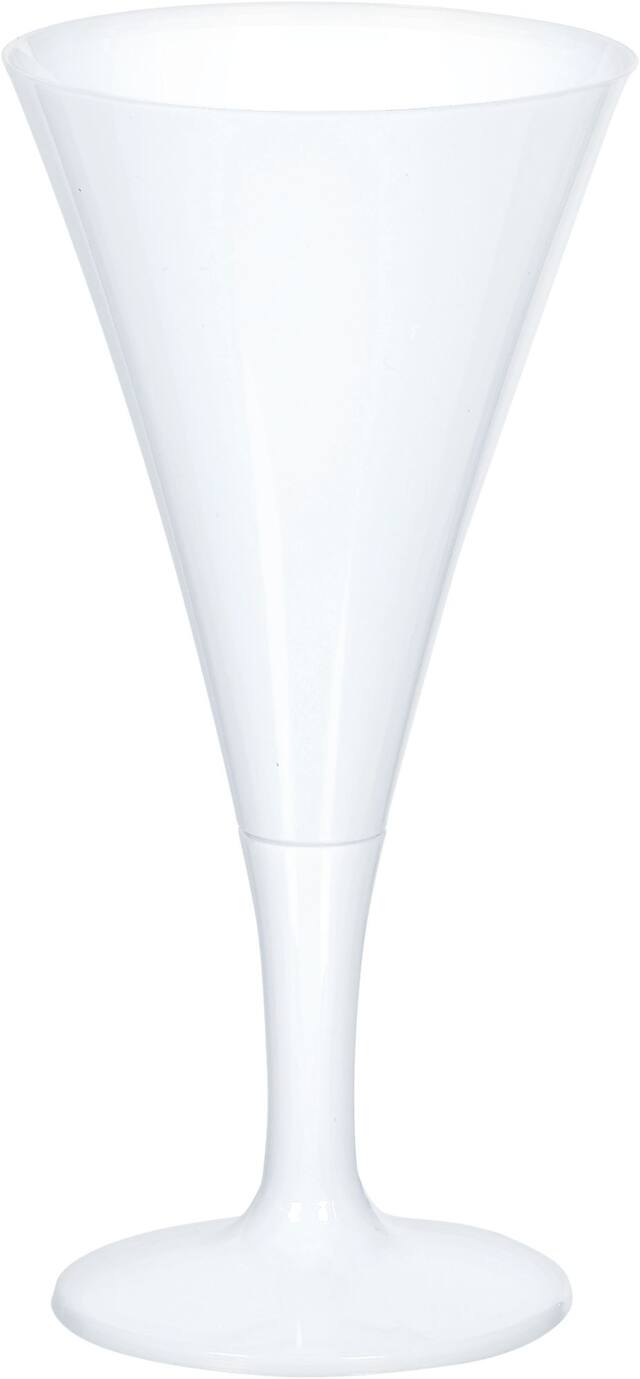 Mini flûtes à champagne en plastique, blanc, paq. 20 Front_Elevated