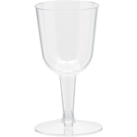Mini verres à vin en plastique TRANSPARENT, paq. 20 Front_Flat