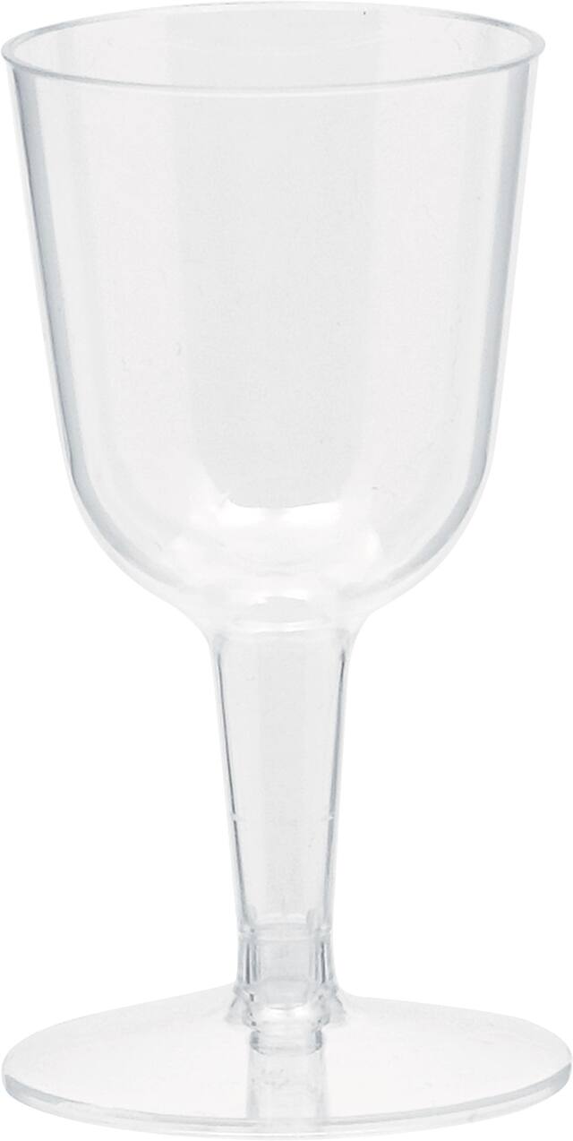 Mini verres à vin en plastique TRANSPARENT, paq. 20 Front_Flat