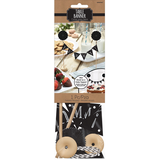Chalkboard Pennant Banner Cake Topper Front_Flat