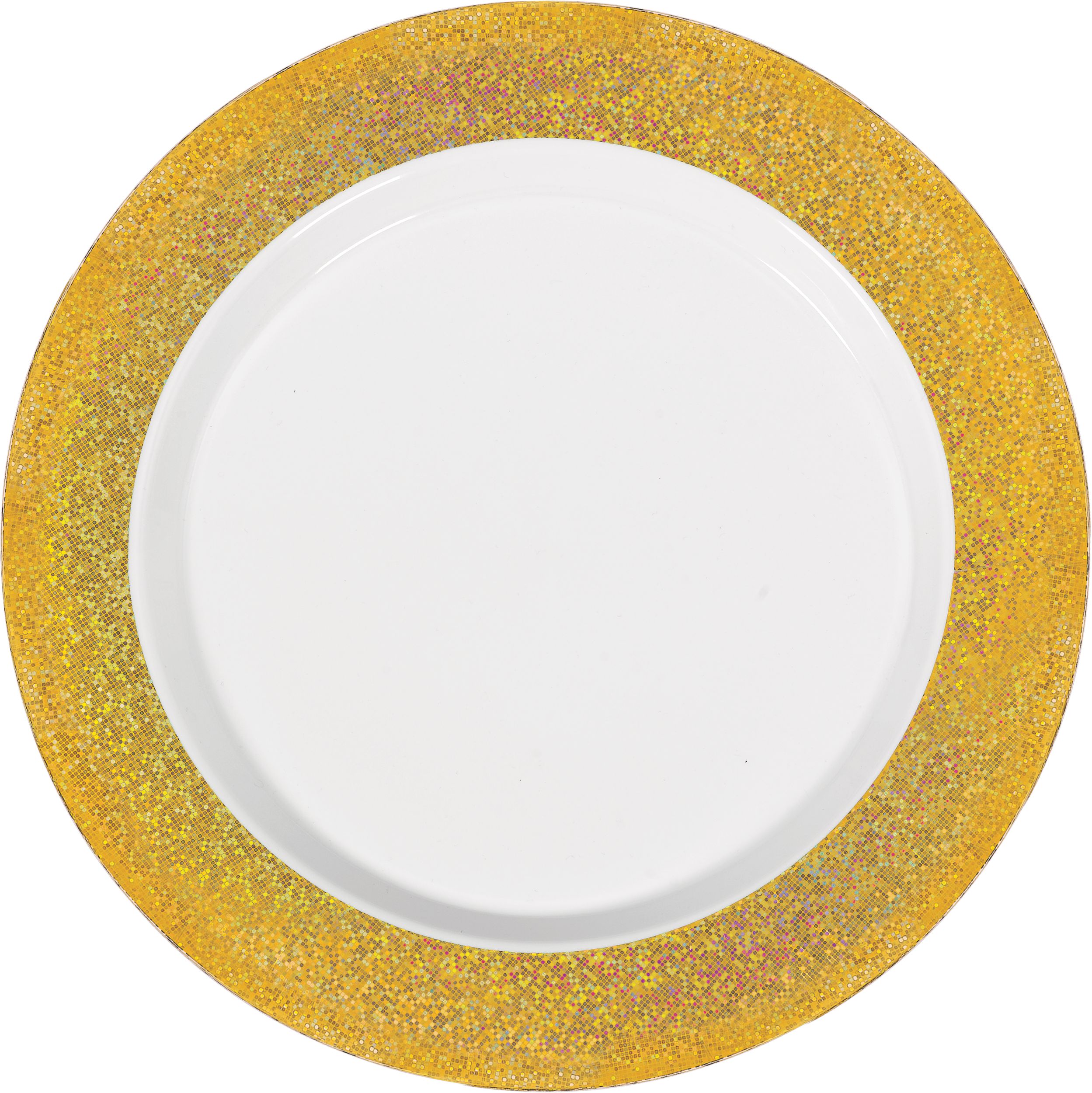 10"PLATE WHT/GLD 10