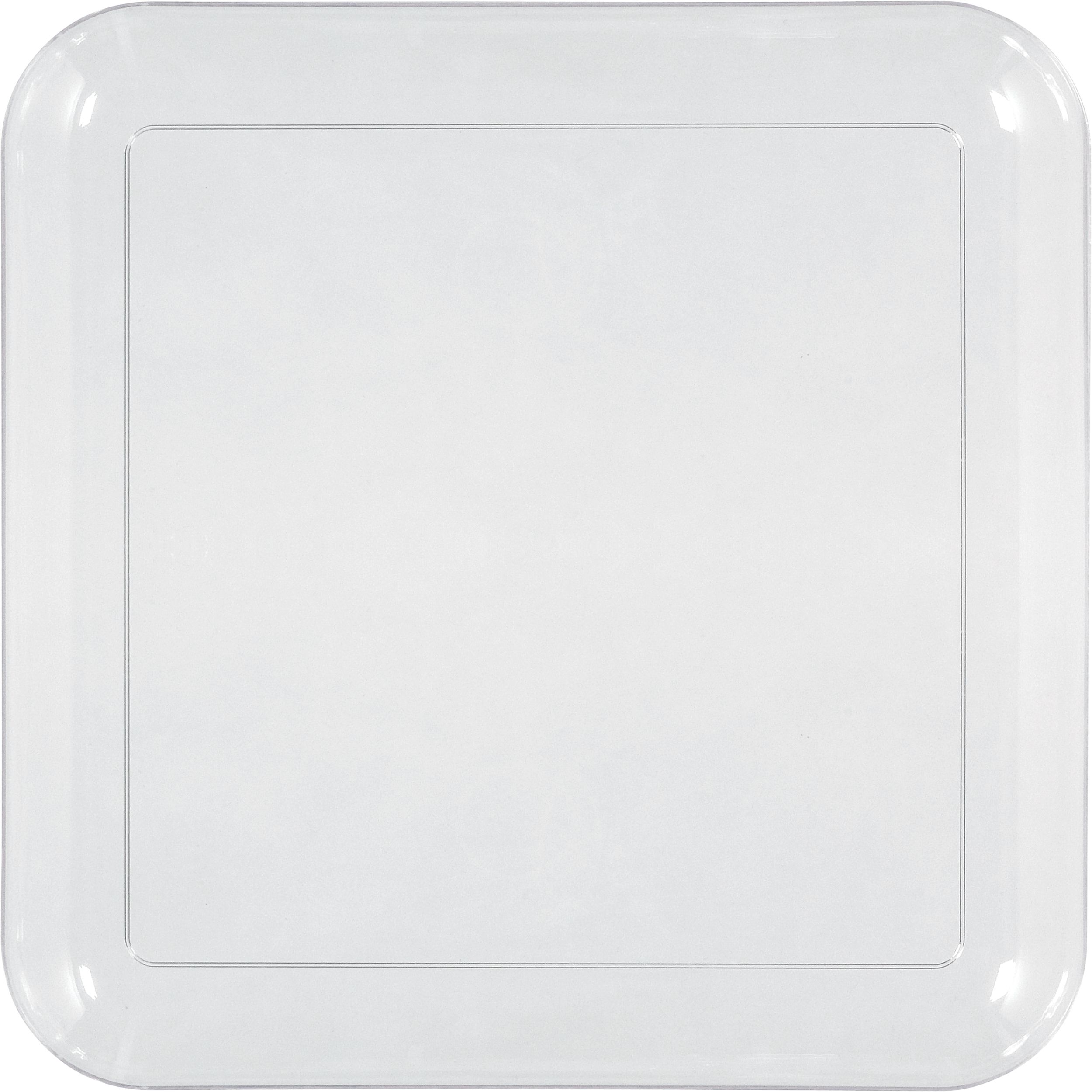 Plastic Square Lunch Plates, Birthdays, Anniversaries more, Clear, 8.5-in, 24-pk Overhead_Flat