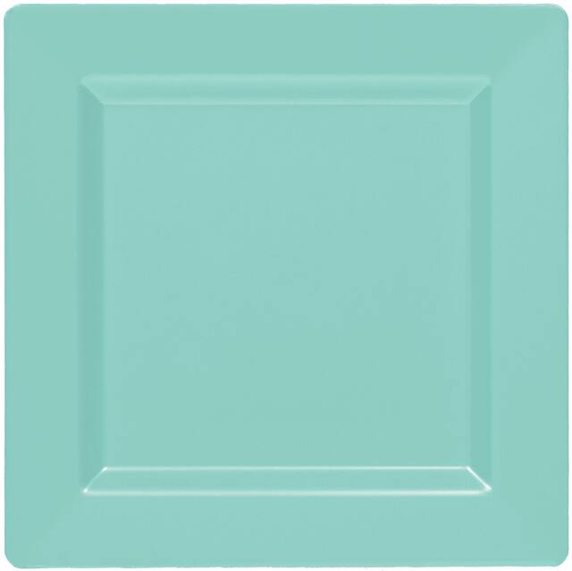 Premium Plastic Square Lunch Plates, 10-pk Overhead_Flat
