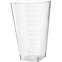 Clear Premium Plastic Square Cups, 16-oz, 14-pk Front_Angled_Left