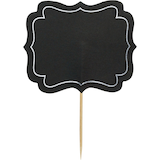 Étiquettes sur cure-dents Tableau noir, paq. 24 Front_Flat