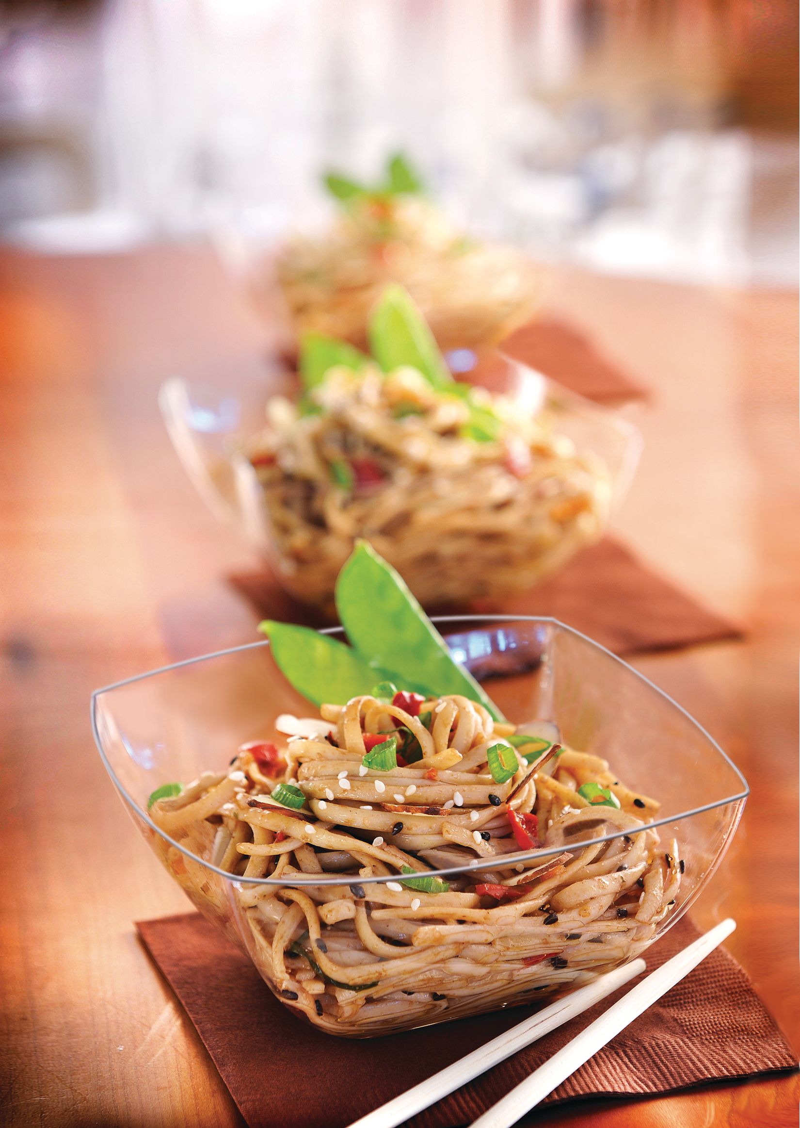 Clear Plastic Square Bowls, 10-pk Front_Angled_Right