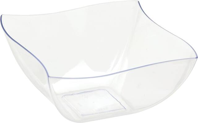 Bols carrés en plastique transparent, paq. 10 Front_Angled_Right