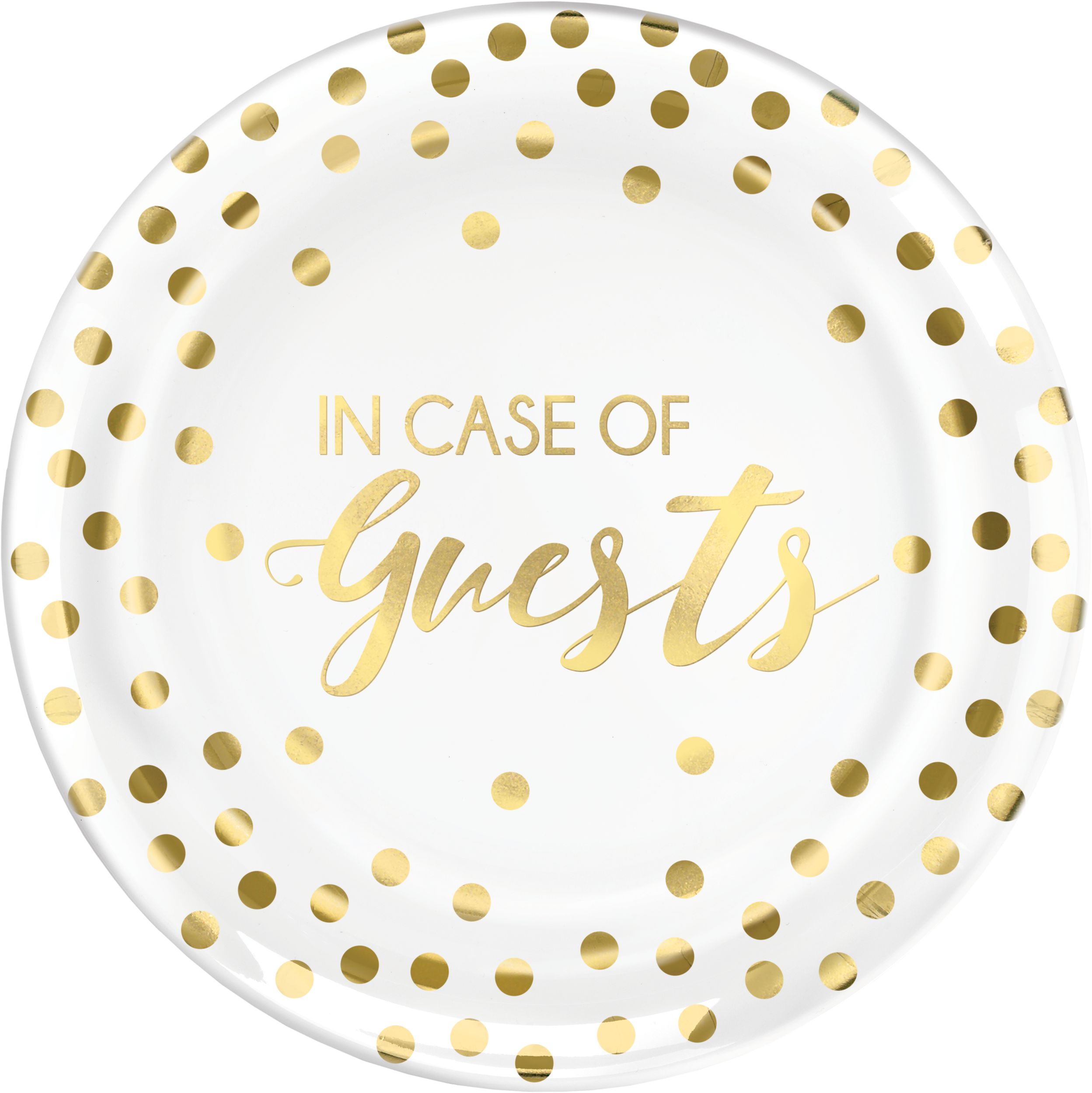 In Case Of Guests Premium Plastic Dessert Plates, 20-pk Overhead_Flat