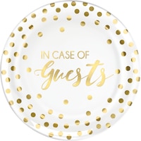 In Case Of Guests Premium Plastic Dessert Plates, 20-pk Overhead_Flat
