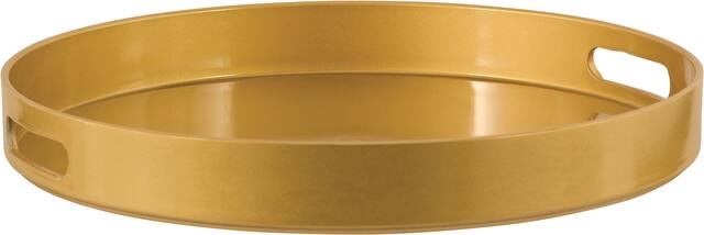 Gold Round Serving Tray Front_Angled_Left