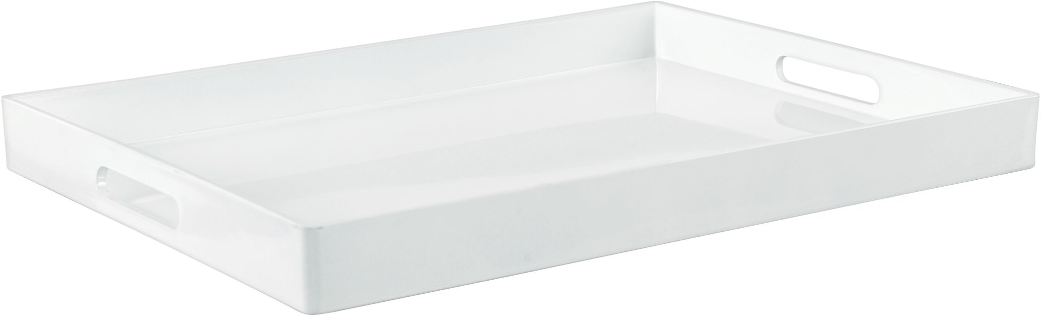 White Rectangular Serving Tray Front_Angled_Left