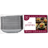 Mini Silver Plastic Plates, 30-pk Front_Flat