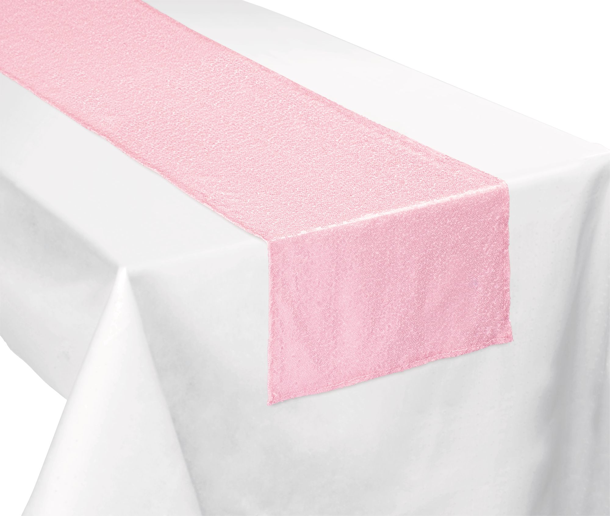 Pretty Pastels Sequin Fabric Table Runner CloseUp