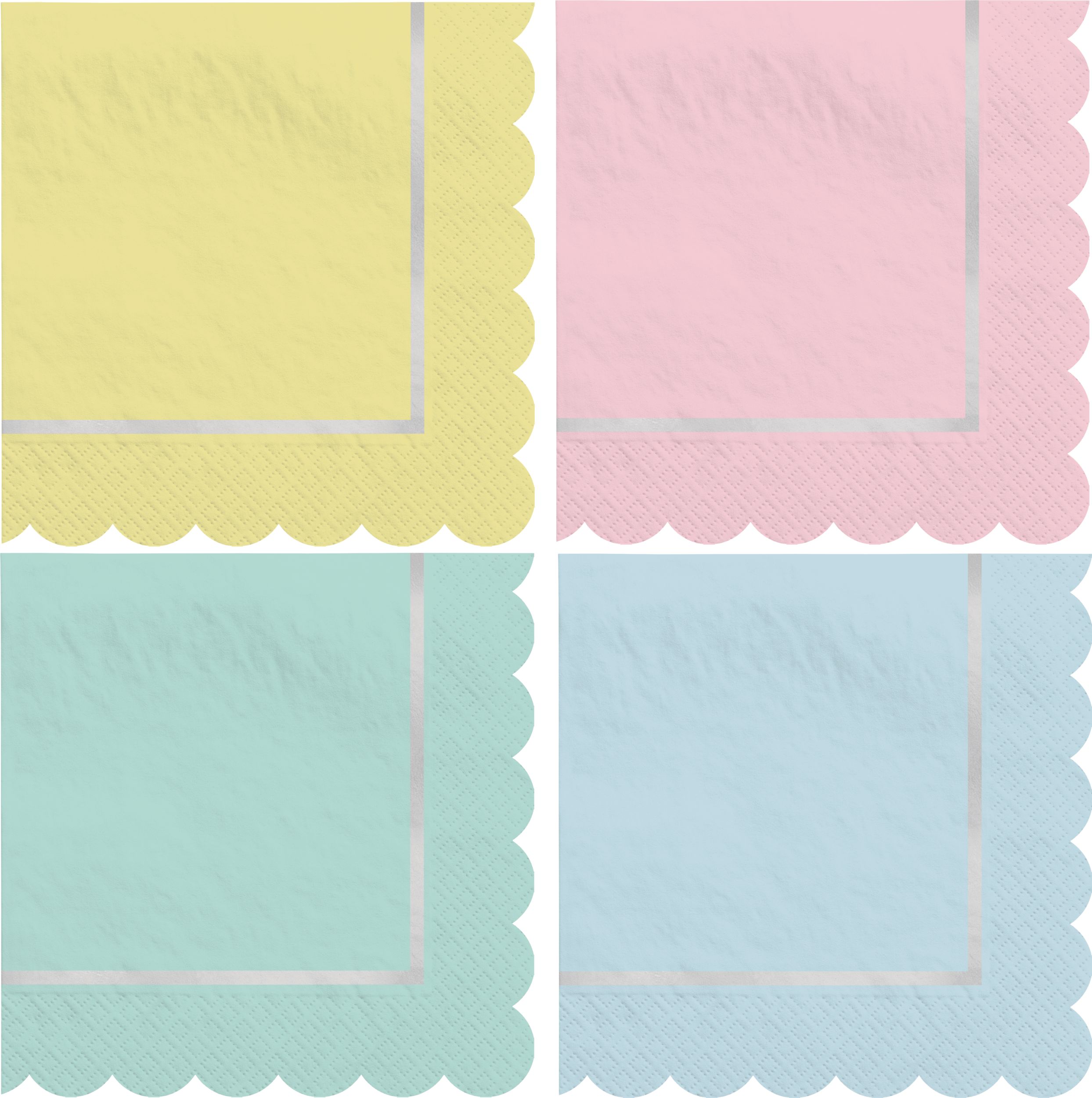 Pretty Pastels Beverage Napkins, 16-ct Overhead_Flat