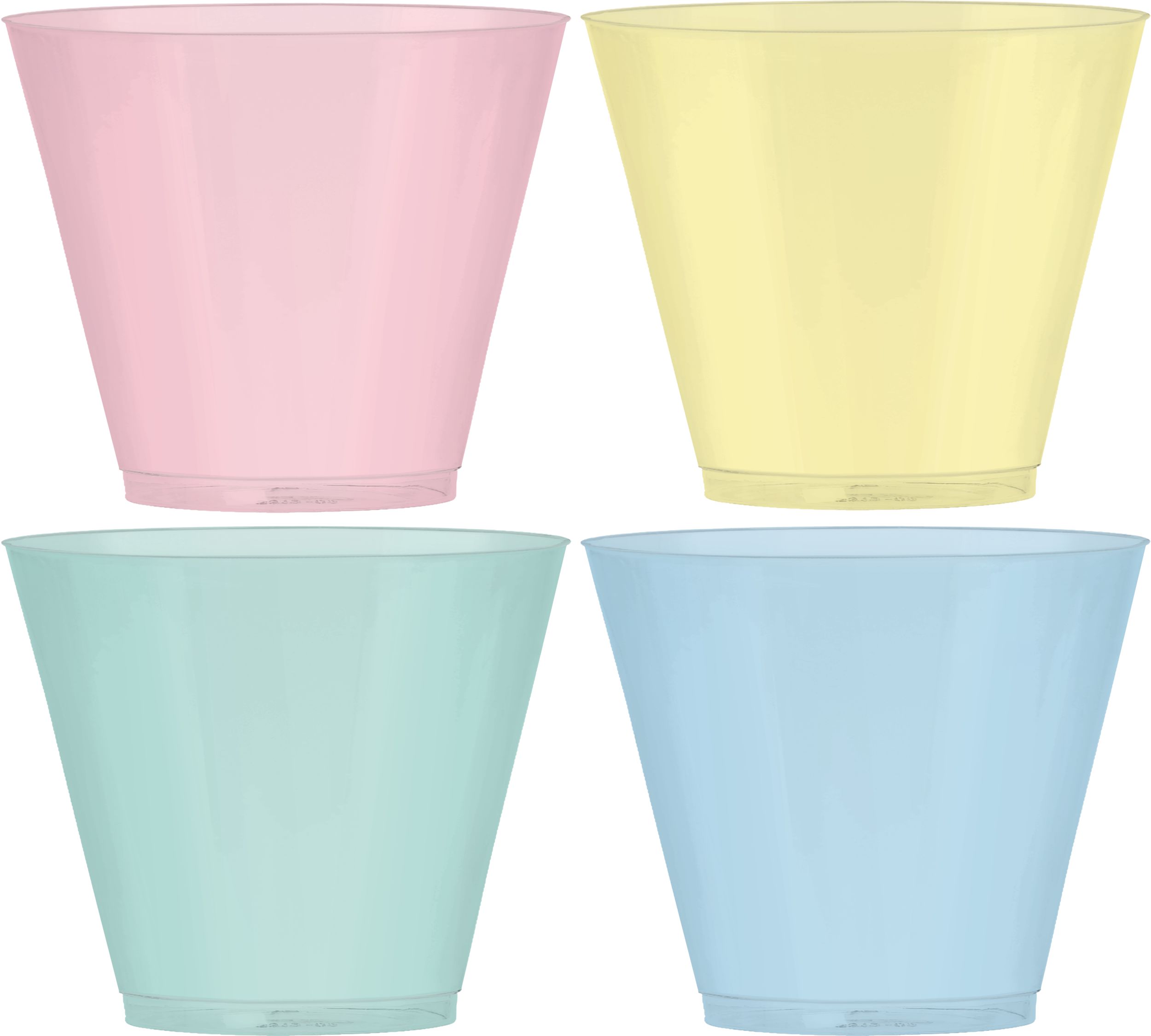 Pretty Pastels Plastic Tumblers, 12-pk Composite_or_Mixed
