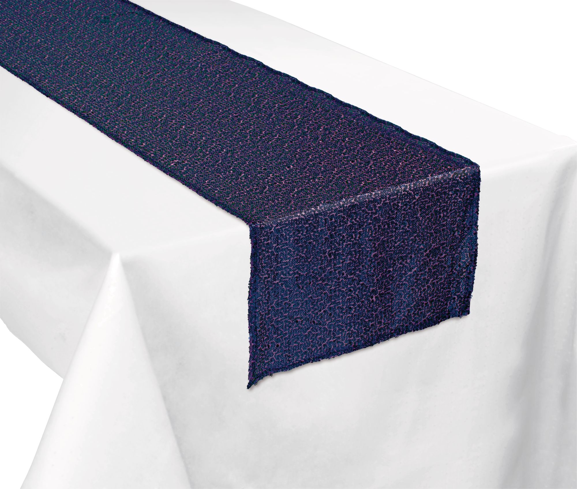Sparkling Sapphire Sequin Table Runner CloseUp