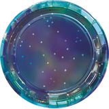 Sparkling Sapphire Lunch Plates, 8-pk Overhead_Flat