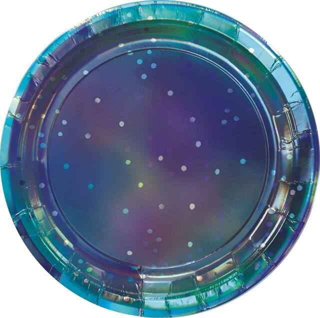 Assiettes à déjeuner, saphir étincelant, paq. 8 Overhead_Flat