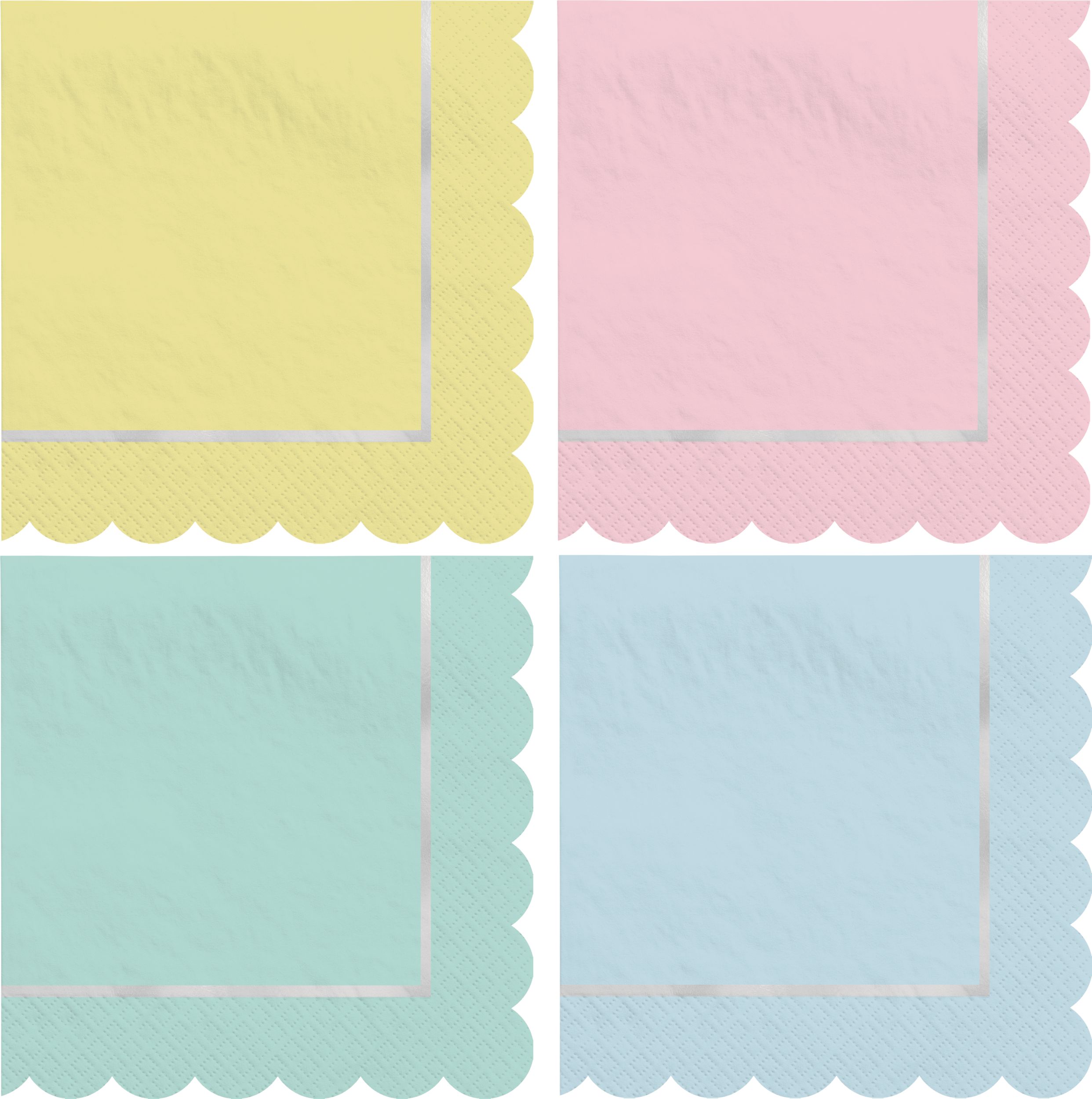 Pretty Pastels Lunch Napkins, 16-ct Overhead_Flat