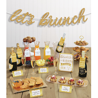 Glitter & Metallic Gold Brunch Buffet Table Decorating Kit Composite_or_Mixed