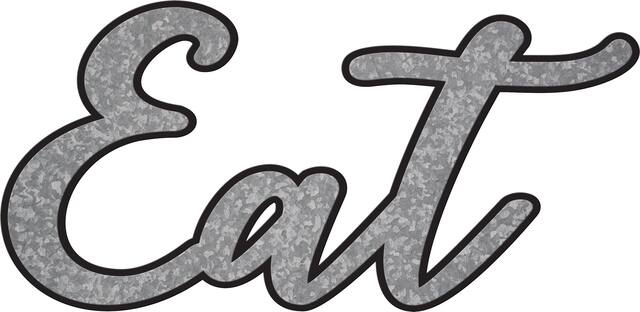 Bloc de décoration à lettres Eat Front_Flat