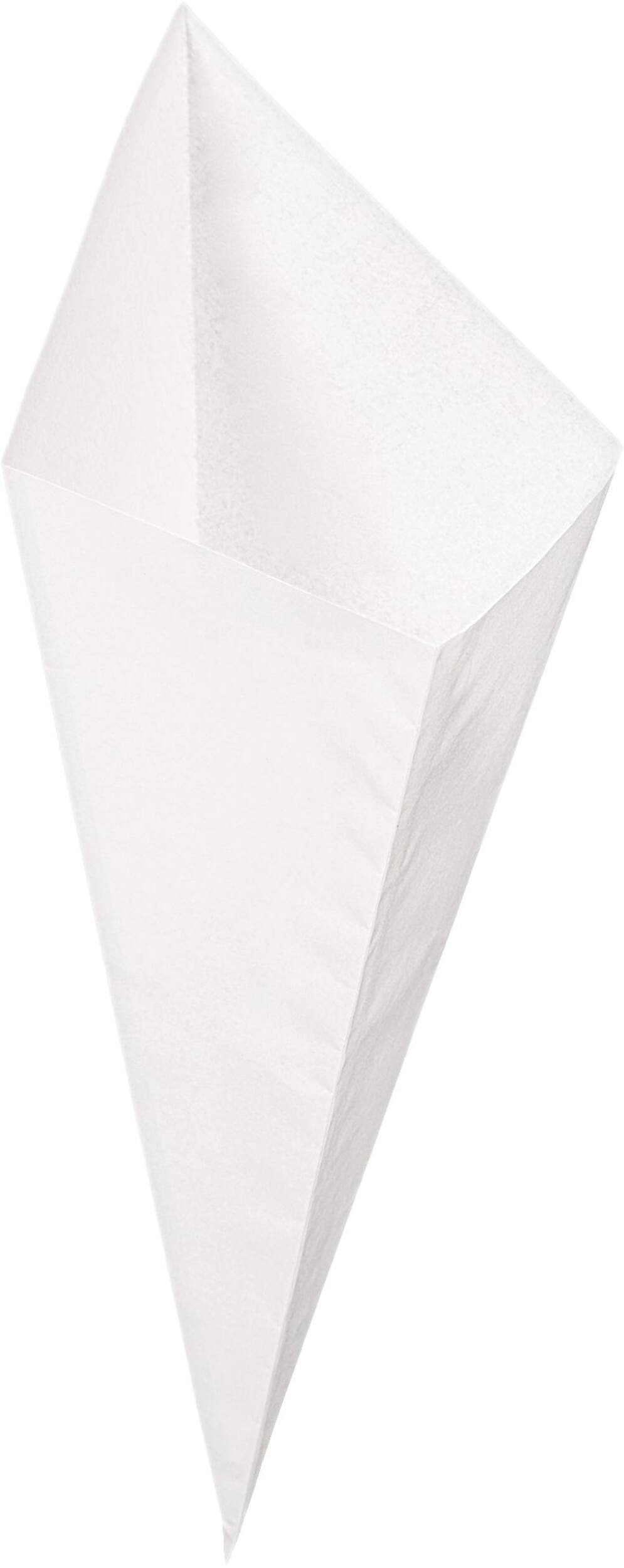 White Snack Cones, 40-pk Front_Flat
