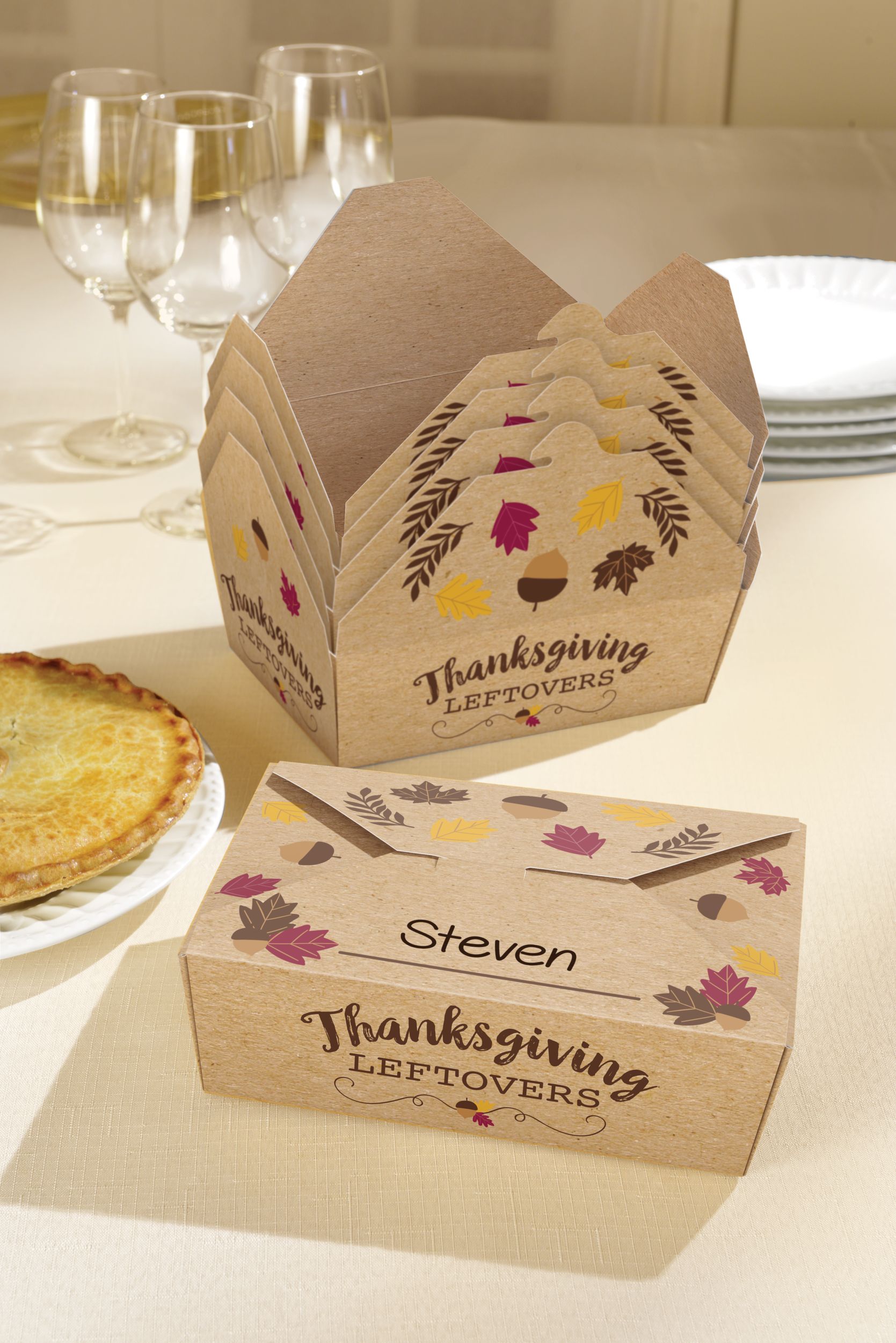 Kraft Take Out Containers, Tan,6-in, 5-pk, for Christmas/Thanksgiving/New Year's Eve/Easter/Birthday Party Composite_or_Mixed