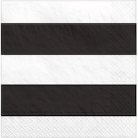 Serviettes à boissons à rayures festives, paq. 16 Front_Flat